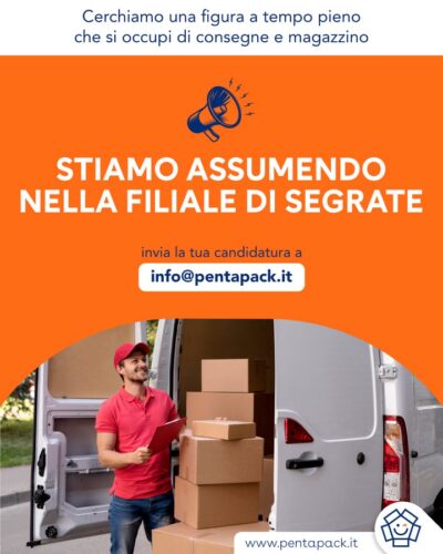🚀 FATTORINO CERCASI – CON IL SORRISO! 😃📦

La filiale di Segrate ha bisogno di te SUBITO! Se ami stare in movimento, sei preciso nelle consegne e porti il buon umore ovunque… sei dei nostri!

📌 Cosa farai?
✅ Consegne 🚚
✅ Magazzino 📦

Vuoi entrare in una squadra dove il lavoro si fa con energia e buon umore? Scrivici subito a info@pentapack.it 💪